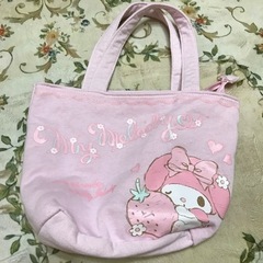 (取引中)マイメロ　ハンドバッグ3点セットおまけ付きの画像