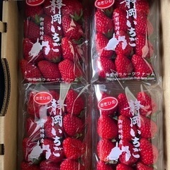 静岡県産　いちご　章姫　4パック　600円