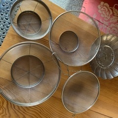 美品　ステンレス　ザルセット