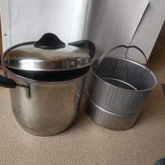 底厚寸胴鍋(茹でザル付き)
