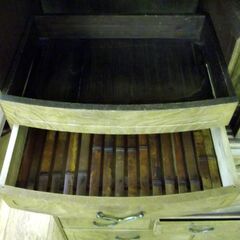 水屋箪笥 茶箪笥 幅91×奥35×高166cm アンティーク 昭和レトロ 古民家 家具 収納 札幌市 厚別区の画像