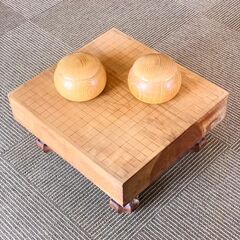 囲碁 碁盤 へそ有 碁石付き