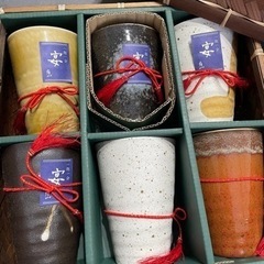 焼酎カップ　コップ　ビールカップ　陶器　コップ　一期一会の画像