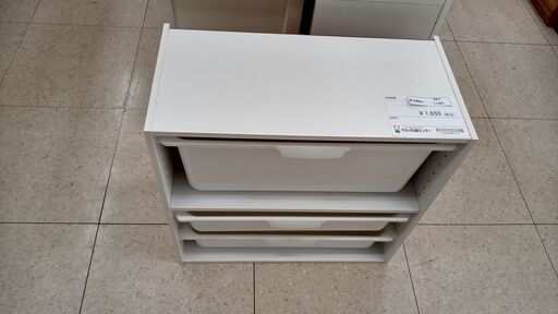 ★ジモティ割あり★  収納棚 白 H59×D30×W61 クリーニング済み TJ924