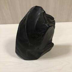 那智黒水石　岡宝碁石撰　置物　天然石　アンティーク　自然石　鑑賞石