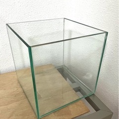 ★曲げガラス水槽★ガラス水槽2個セット★蓋とマット付きの画像