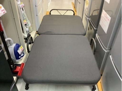 【リサイクルサービス八光】シングル　グレー　折りたたみベッド　シングルサイズ