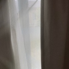 一級遮光 カーテン 105×180 2枚組 レース付き ライトグレーの画像