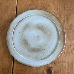 丹波立杭焼　英一窯　丸　平皿　白