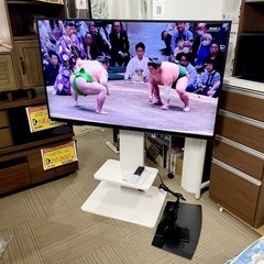 【超美品‼️】総額17万♪ シャープ 2021年製 55V型液晶テレビ 4Kダブルチューナー内蔵 アクオス テレビスタンドセット♪