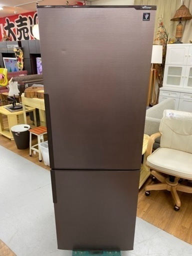 I380 ? SHARP 冷蔵庫 (271L) 2ドア プラズマクラスター搭載♪  ⭐ 動作確認済 ⭐ クリーニング済