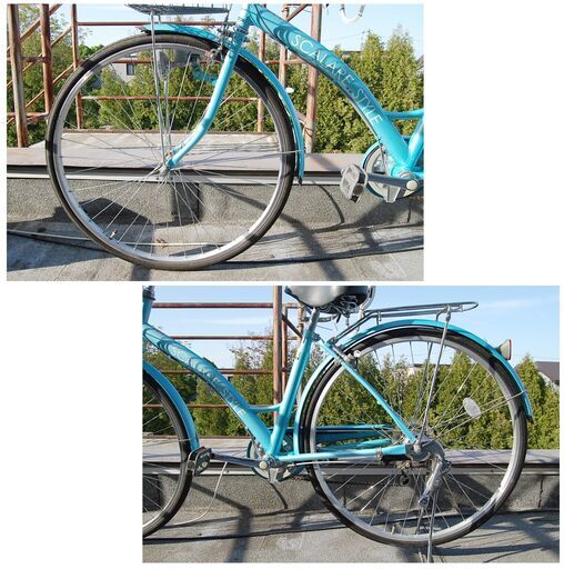 商談中】自転車 27インチ SCALARE STYLE 6段切替 ブルー系 カギ・ベル