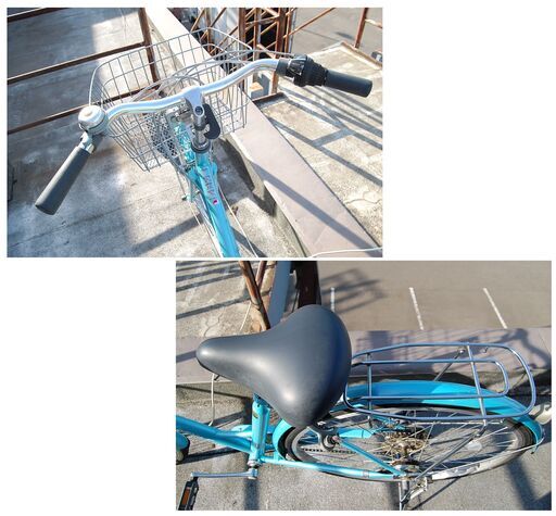 商談中】自転車 27インチ SCALARE STYLE 6段切替 ブルー系 カギ・ベル