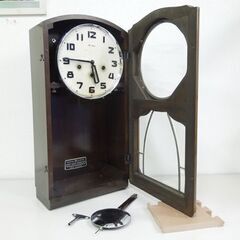 昭和レトロ 掛け時計 振り子時計 15分打ち アンティーク ゼンマイ