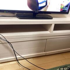 伸縮式テレビ台 ホワイトオーク 自由に形を変えられるの画像