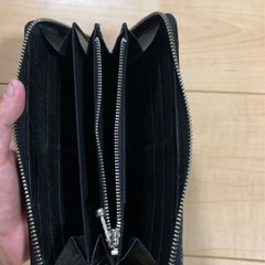 定価39800円　象革　長財布　ブラック　本革　長財布の画像
