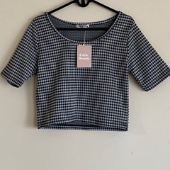 新品　半袖　Tシャツ　チェック柄　Lサイズ