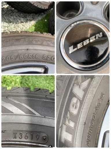 ⭐️⭐️バリ溝‼️2019年スタッドレス205/60R16‼️LEBEN16インチアルミ‼️アクセラシリーズ等‼️※一部エスティマ、ク