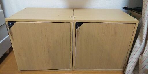 【美品】鍵付き収納ボックスBOX、2つセット