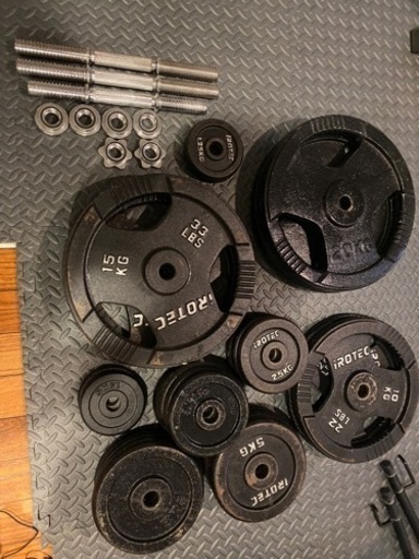 パワーラック　Irotec 163.5kg プレート、アタッチメント付き宅トレ