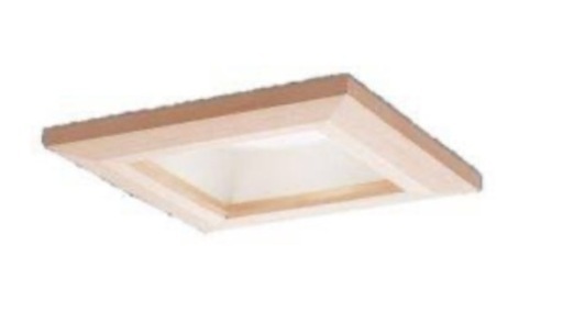 新品LED ダウンライト100□ 木目調枠　2台　電球色