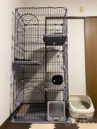 猫　ゲージ　3段　美品！