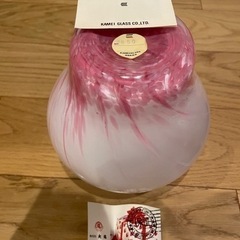 カメイガラス　花瓶　フラワーベースの画像