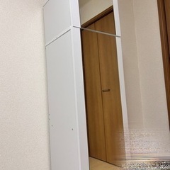 取引中姿鏡 収納 ドレッサー 白の画像