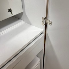 取引中姿鏡 収納 ドレッサー 白の画像