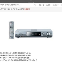 Panasonic デジタルAVアンプ　動作品の画像