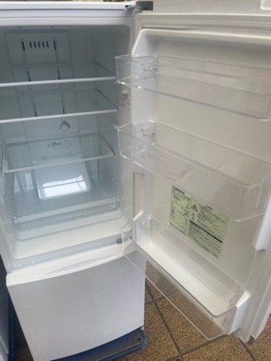 3か月間保証☆配達有り！17000円(税別）東芝 2ドア冷蔵庫 153L ホワイト 2018年製