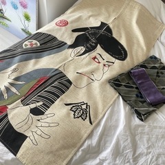 お譲り先決定★暖簾　(のれん) 男性浴衣　帯　セットの画像