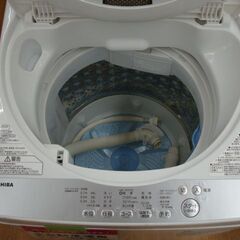 【店頭受け渡し】　東芝　全自動洗濯機　5.0kg　AW-5G6　2018年製　中古品　￥15,180の画像
