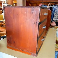 昭和レトロ 卓上 本立て ブックスタンド 木製 引き出し付き　/UJ-0521 南の画像