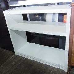 セール中につき、通常特価2,178円より30％引きの1,524円!　オープンラック　白　ディスプレイラック　木製　3段ラック　シェルフ　収納棚　テレビボードの画像