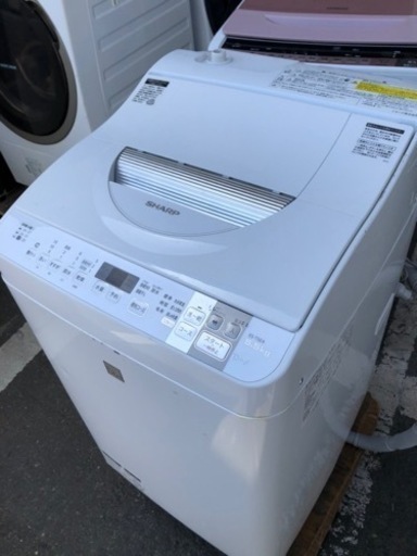 北九州市内配送無料　保証付き シャープ 5．5kg洗濯乾燥機 keyword キーワードホワイト EST5E4KW