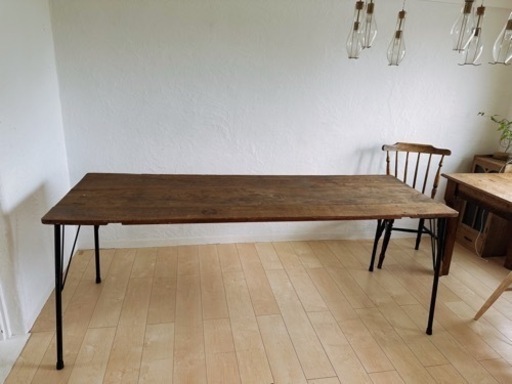古材　アイアン　ダイニングテーブル