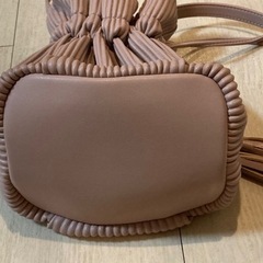 レディース ショルダー 巾着バッグ ピンクの画像
