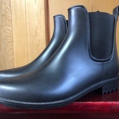【値下げしました】【レインブーツ レディースM】サイドゴア　レイ...