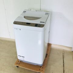 山口)下松市より　ｼｬｰﾌﾟ　洗濯機　ES-T5CBK-N　洗濯5.5kg　※前面に凹みあります　BIZKE25L