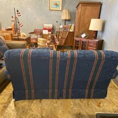 Thomasville トーマスビル ファブリック 2Pソファ ラブソファ ブルー