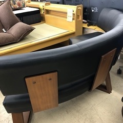 値下げしました。シギヤマ家具 ラウンドソファー ブラックの画像
