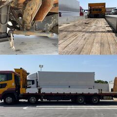 ニッサン ディーゼル クオン 4軸 低床 ヒップリフター 回送車 エアサスクラッチ付き エスコート AM040の画像