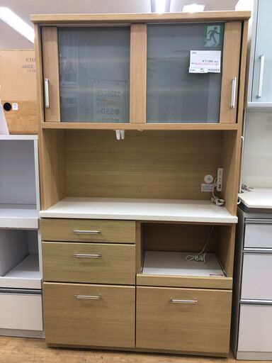 ★ジモティ割あり★  食器棚  W104×D40×H180 クリーニング済み SJ2280