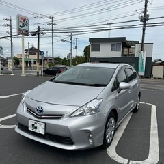 プリウスアルファ25年車　76,266km  車検６年1月