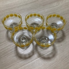昭和レトロなデザートグラスの画像