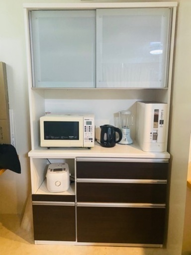 【最終値下げ】★美品★食器棚　収納棚　レンジラック