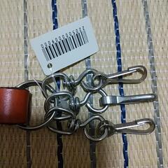 定価900円! 革製の3連キーチェーン【未使用】の画像
