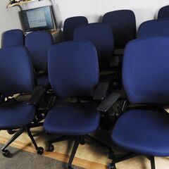 0966 14万 LEAP Steelcase リープ スチールケース LEAP-10100 OMNI R J507 青色 11脚セット