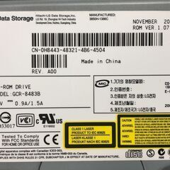 内蔵光学ドライブ Hitachi-LG GCR-8483B（CD-ROM）【動作品】の画像